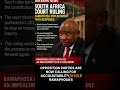 South Africa Court Ruling Shocks President Ramaphosa