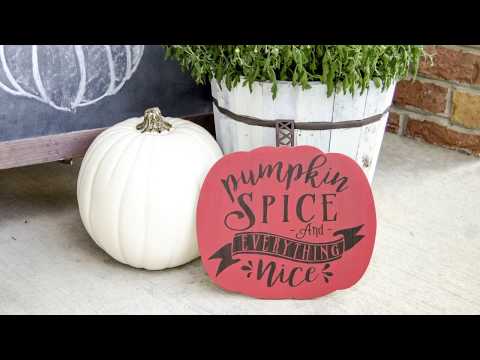 Silhouette Wood Vinyl - DIY Pumpkin Spice Sign