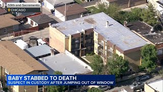 Suspect stabs baby girl to death, jumps out of window at Southwest Side home, Chicago police say