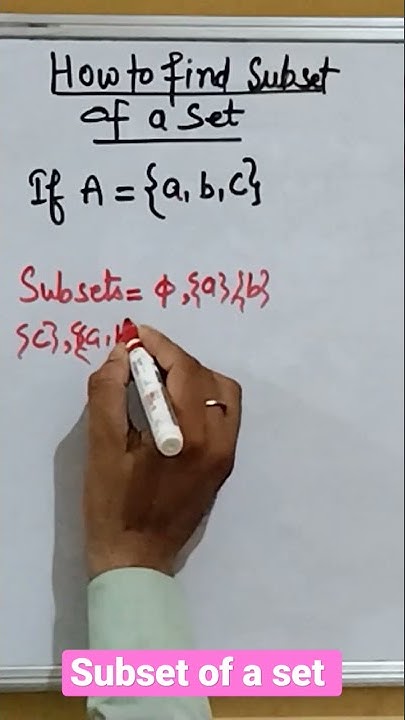 How to find a subset of a set| Subset of a set - YouTube