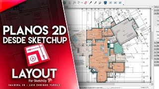 LayOut par Sketchup - Planos de planta arquitectonica 2D