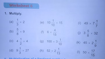 Dav class 5 maths unit 4 worksheet 6 Fractional Numbers All Questions