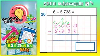 2018 KS2 Maths SATS Paper 1 Q26 Arithmetic