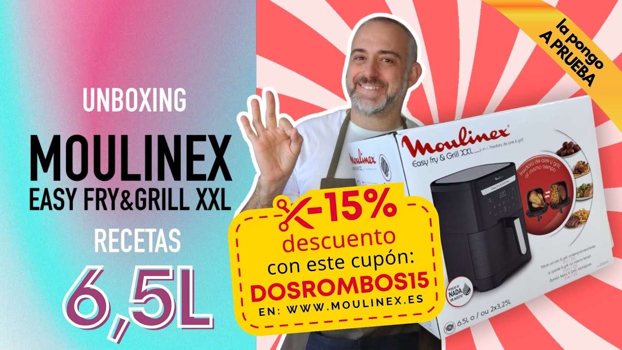 🔥Pruebo la Freidora de Aire MOULINEX Easy Fry & Grill XXL | UNBOXING con RECETAS