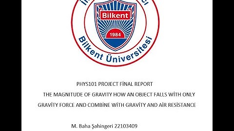 Phys 101 Experiment: Free Fall