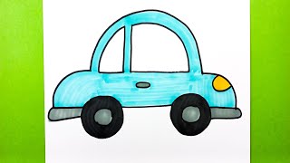 Kolay Araba Çizimi, Çocuklar için Adım Adım Araba Nasıl Çizilir, Çizim Saati Art Çiz ve Boya