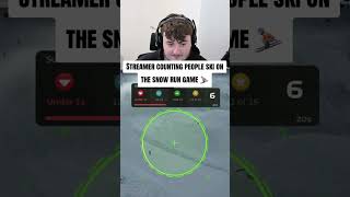 Streamer counting people ski on the snow run game⛷️ #kickstreaming #kick  #stevenwins #skiingtiktok