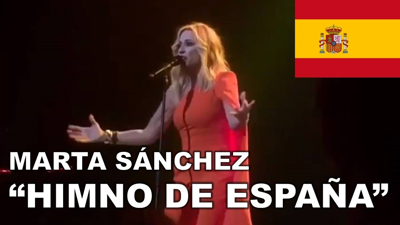 Marta Sánchez - Himno de España (CON LETRA SUBTITULADA) - YouTube