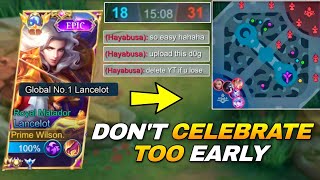 Never Celebrate Too Early With WiLSON Lancelot!! | Insane Epic Comeback Match in Mythical Glory!!🔥