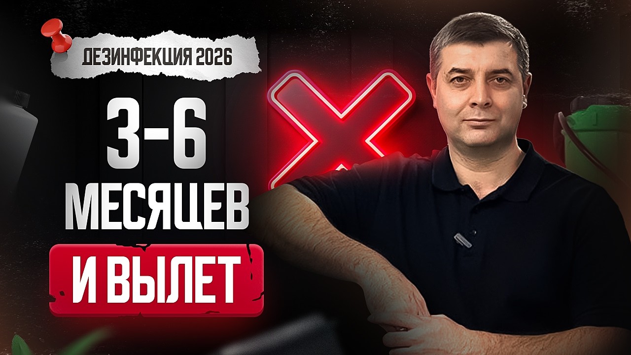 Дезинфекция в 2026: 3–6 месяцев до вылета