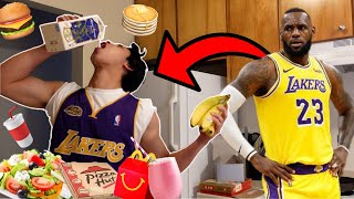 EATING LEBRON'S DIET FOR 24 HOURS! | NBA DIET CHALLENGE