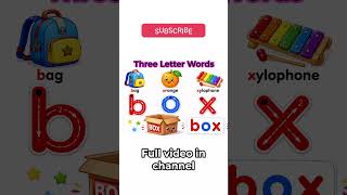 Three Letter Words for Toddlers | CVC Phonics Fun