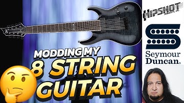 Installing a Hipshot Ibby HM 8 string bridge and a Seymour Duncan Retribution (Modding my 8 string)