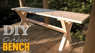 In this video I will show you how I made my outdoor bench. Hope you enjoy! Please subscribe if you want to see more videos like 
