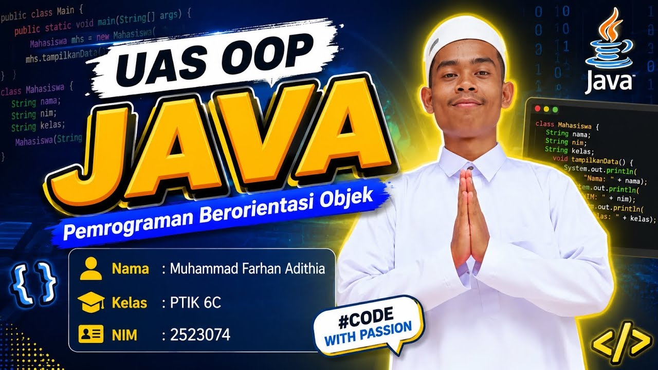 Tugas UAS OOP Java Kelompok 5 Muhammad Farhan Adithia 2523074 - YouTube