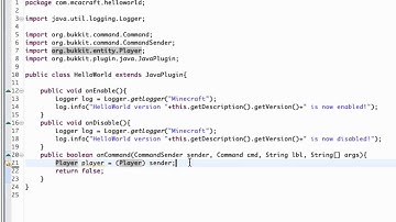 Bukkit Plugin Tutorial | Creating the Command | 0.4