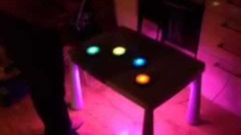 MakeyMakey, big button piano table