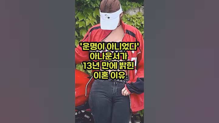 “운명이 아니었어요”… 아나운서가 13년 만에 밝힌 이혼 이유