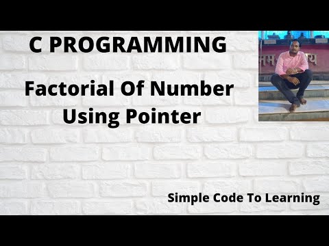 Factorial of a number using pointer in c Programming  || MCS-011|| O level (Hindi)