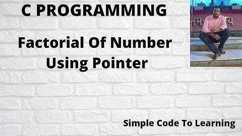 Factorial of a number using pointer in c Programming  || MCS-011|| O level (Hindi)