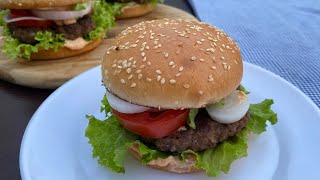 BEEF PATTY BURGER RECIPE | Beef Burger 🍔| hamburger recipe | Smash Burger | Burger recipe at home