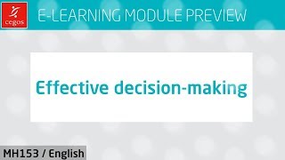 🇺🇸 Effective decision-making (e-learning module preview - MH153)