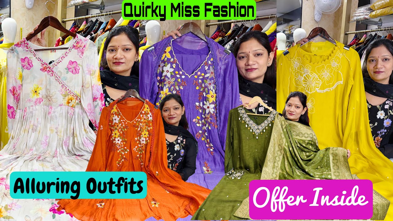 Astounding Cotton, Mul Chanderi Suit, Anarkali, Party Wear Suit, Farshi Salwar & Chiffon Gown at QMF