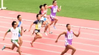 2014長崎国体陸上 成年少年男子共通4×100ｍＲ決勝 20141022