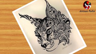 How to Draw a Mandala Animal Art for Beginner | Easy Animal Doodle Art Step by Step | #13