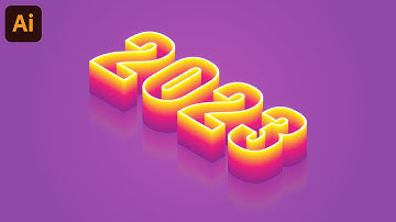 3D ISOMETRIC TEXT EFFECT (2023) | Adobe Illustrator Tutorial for BEGINNERS