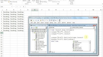 How to Insert Rows and Columns in VBA (In Hindi)