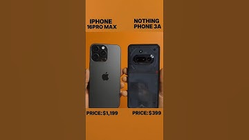 iPhone 16 Pro Max vs Nothing Phone 3a Pro – Which One Wins? 🤔🔥 #shortfeed  #shorts