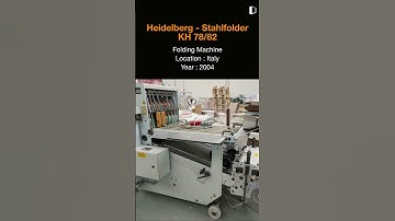 Used Folding Machine for SALE | Heidelberg - Stahlfolder KH 78/82