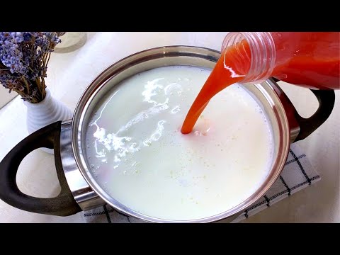 Pour a tomato into boiling milk ❗️ I don’t buy it in the store anymore. Only 3 Ingredients