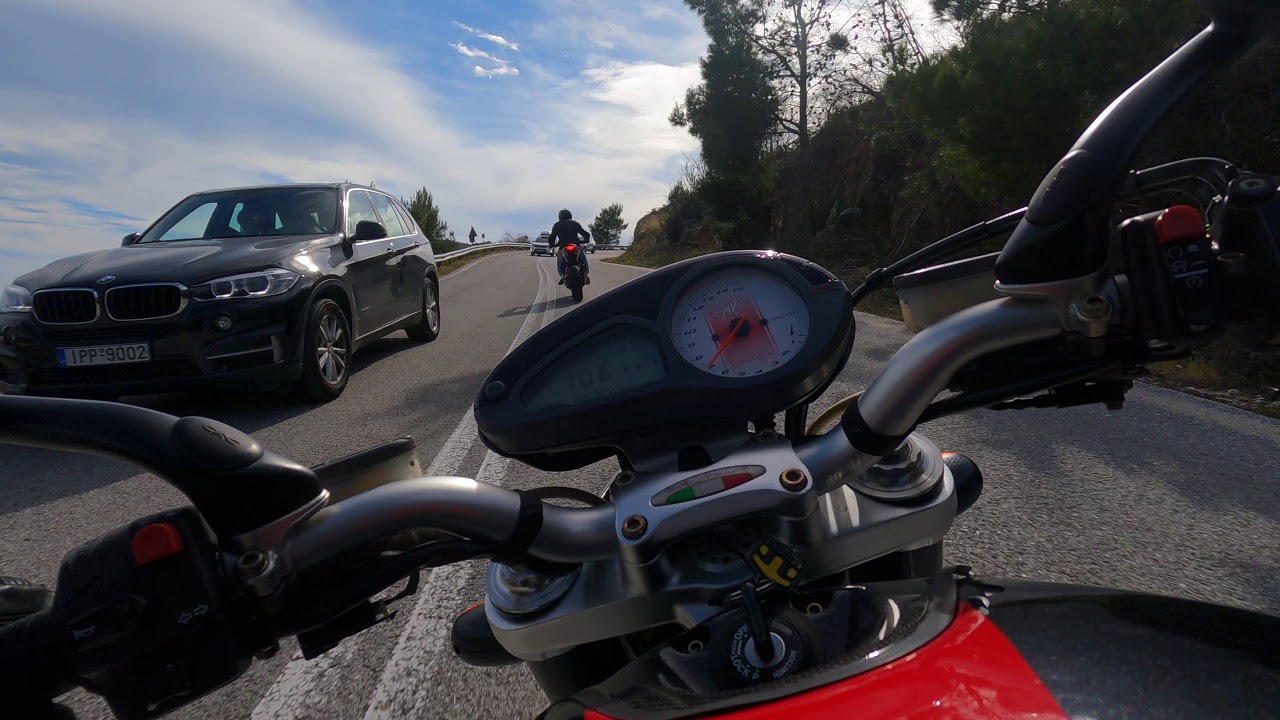 Mv Agusta Brutale 910R  follows KTM Superduke 1290R on mount Penteli