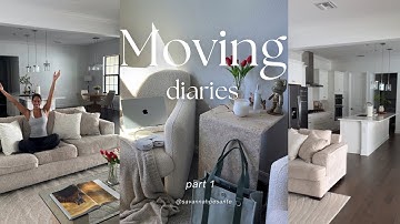 MOVING DAY VLOG Pt.1: new house tour, unpacking, getting organized, huge amazon unboxing