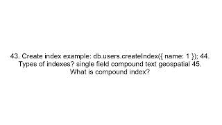 MongoDB Interview Questions and Answers (Beginner to Advanced)