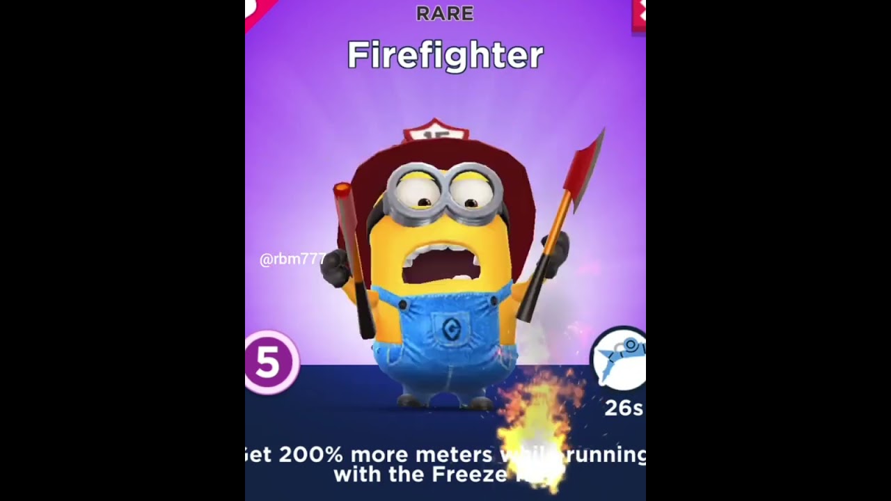 Minion Rush Firefighter Minion shorts