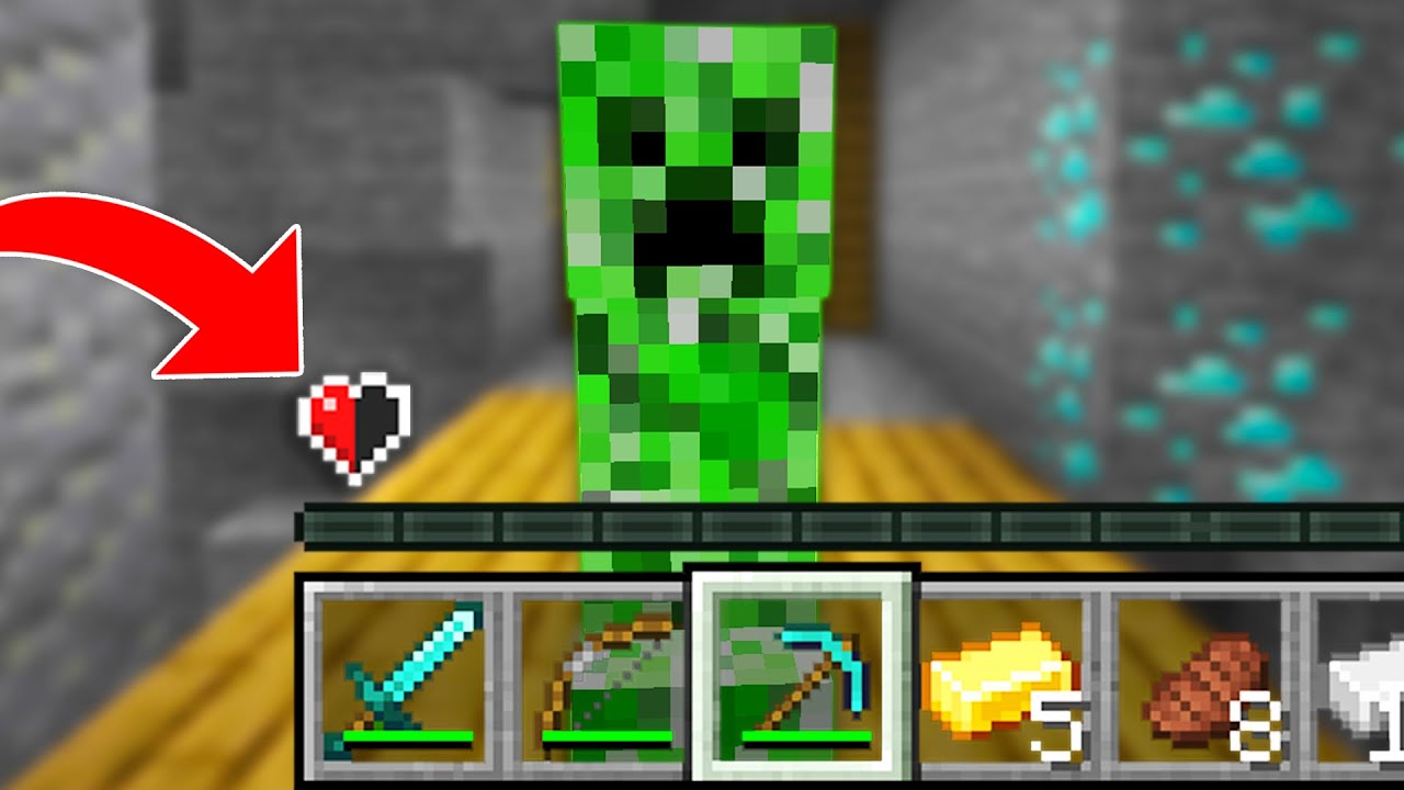 Minecraft UHC but everyone has half a heart..