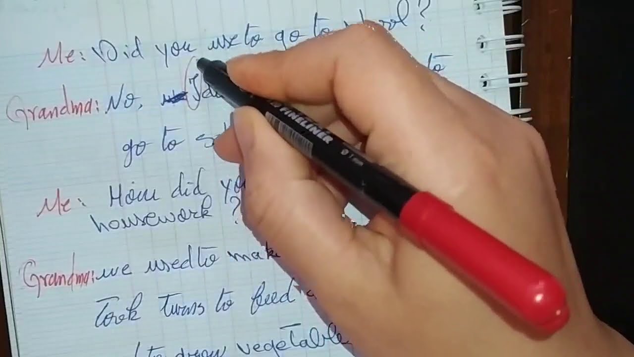 الثالثة متوسط /  الوضعية تابع للاختبار 1 حوار الفصل 1 /حول الحياة في الماضي مع الجدة  2021