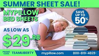 MyPillow Summer 2025 Sheet Special | HUGE SAVINGS at My Pillow with Free Promo Code, "TeamLiberty"!🫡