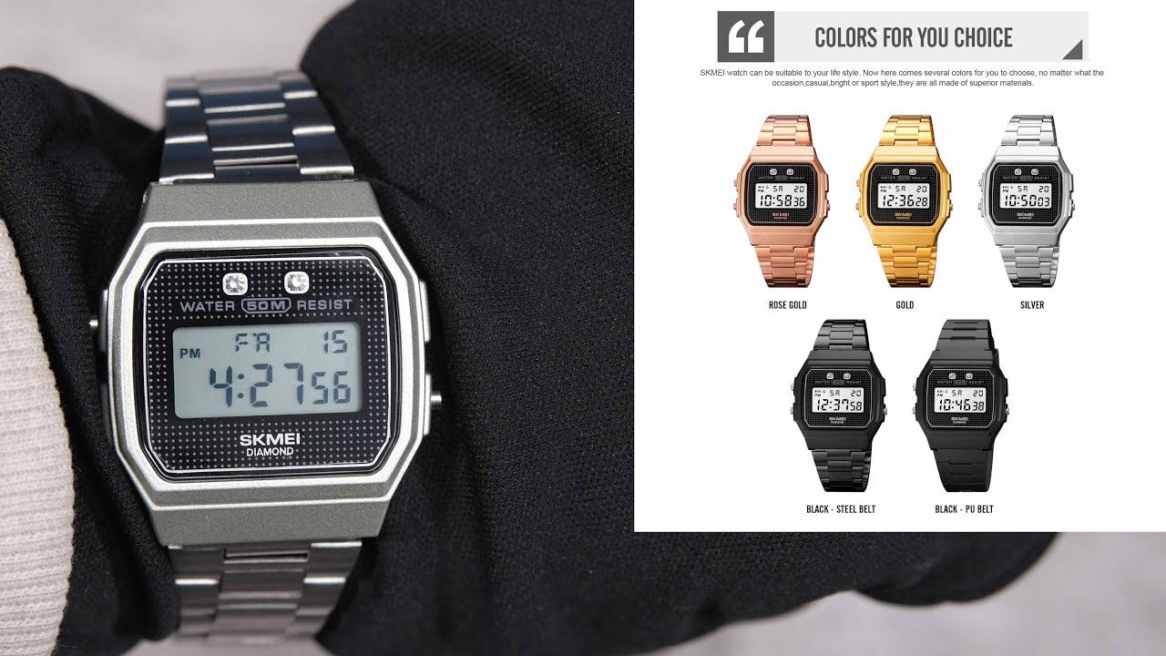 SKMEI 1952 - Review & Setting Jam Tangan Wanita Digital Fashion (Waktushop Indonesia)