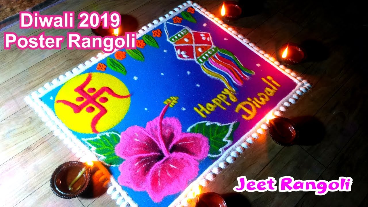 Diwali special rangoli design. Very easy, creative and beautiful ...