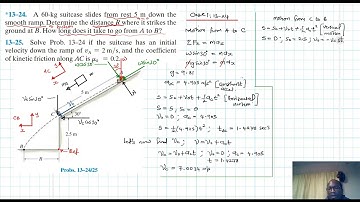 13–24 Kinetics of a Particle: Force and Acceleration (Chapter 13: Hibbeler Dynamics) Benam Academy