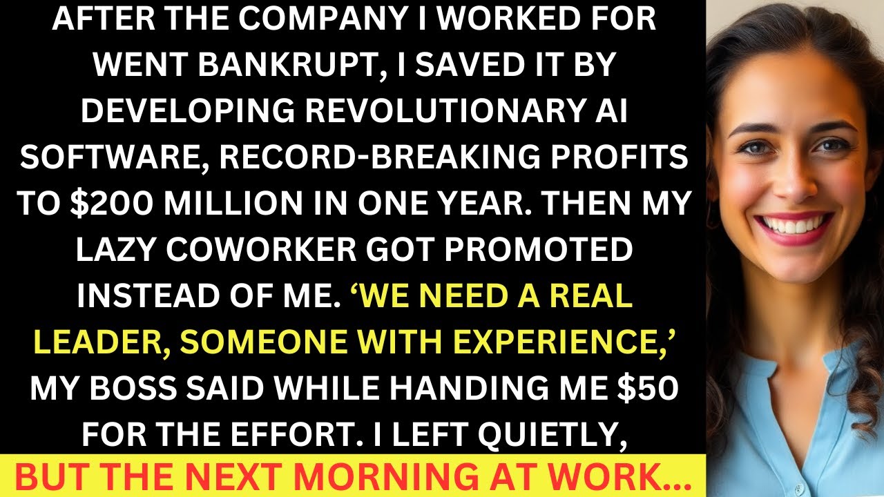 После спасения компании мой ленивый коллега получил повышение, а я получил 50 долларов, так что я...