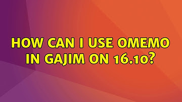 Ubuntu: How can I use OMEMO in Gajim on 16.10?