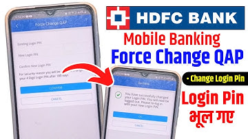Force Change Qap HDFC | HDFC Mobile Banking Login Pin Change Kaise Kare|How To Change Login Pin Hdfc