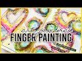 Expressive Art Finger Painting in My  Mixed Media Art Journal | NO BRUSHES!