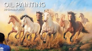 Oil Painting Time lapse - Horse Painting