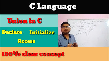 Union in C programming Declare initialize Access